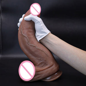 Dildo géant réaliste taille <span class=keywords><strong>XXL</strong></span> pour femmes avec ventouse, silicone de qualité alimentaire, étanche et alimenté par batterie - Product Image 4