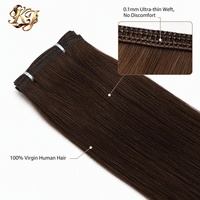 Extensions de cheveux humains OEM/réutilisables à double trame plate Micro-Link, 100 % vierges Remy avec texture souple de qualité salon