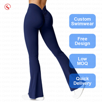 Legging de course slim fit pour femme, taille en V, pantalon de yoga doux et léger, idéal pour le fitness et le sport