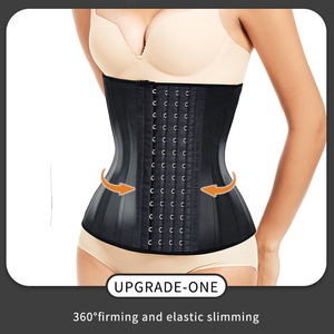 Corsetto Modellante in Lattice Nero da <span class=keywords><strong>Donna</strong></span> con Stecche in Acciaio e Cintura Stretta per Dimagrimento - Product Image 2