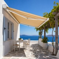 Auvent rétractable motorisé de luxe en aluminium pour balcon et terrasse, entièrement étanche, avec cadre en aluminium