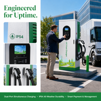 Vente directe Nouvelle station de recharge rapide DC pour véhicules électriques IP54 à montage au sol 80KW CCS2 pour véhicule électrique EQC