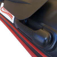 Weishian — bateau gonflable en pvc, bateau gonflable, couleur rouge et noir, avec sol en aluminium
