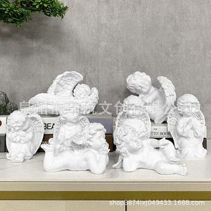 European Style <b>Angel</b> Figurine With Led <b>Lighting</b> Matte Finish Desktop Decor For Living Room Gift - Product Image 4