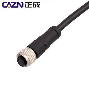 M12 Nhựa Tiêm Dây Nối Cắm 2 3 4 5 6 7 8 12 17 Pins IP67 Xe Đạp Điện M12 Nối Chống Thấm Nước