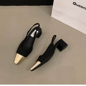 <span class=keywords><strong>Scarpe</strong></span> singole vuote <span class=keywords><strong>con</strong></span> punta quadrata alla moda 2025 nuovo <span class=keywords><strong>tacco</strong></span> medio, sandali <span class=keywords><strong>con</strong></span> punta da donna, tacchi spessi <span class=keywords><strong>Multicolor</strong></span> - Product Image 6