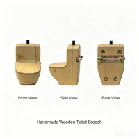 Broche de toilette en bois artisanale, bijou cinétique original avec couvercle mobile révélant un motif cérébral, en bois de palissandre africain et buis, cadeau en gros