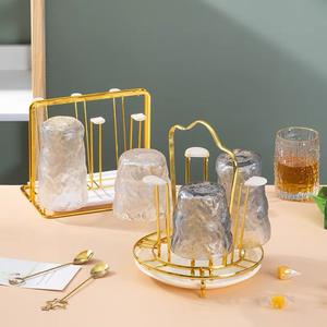 Portavasos redondo Jh con bandeja, escurridor portátil para sala de estar y cocina, almacenamiento de tazas - Product Image 5