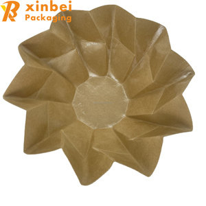 Factory New Design Origami Box Lotus Flower Paper 2025 Disposable Recycled Kraft Paper Fast Food  Brown Paper Container - Product Image 1