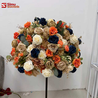 Décorations de mariage, fournitures, fleurs, boule de fleurs, centre de table pour événements de mariage, boule de fleurs artificielles en soie
