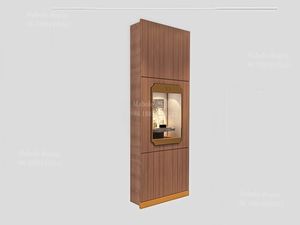 תכשיטים מודרניים מותאמים אישית חנות חנות קיר רכוב תצוגה זכוכית ארון התצוגה עם אור - Product Image 2