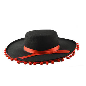 Cross -border Mexican Style Velvet Straw Hat Children's Adult Party Hat Mexican <b>Sombrero</b> Hat - Product Image 2
