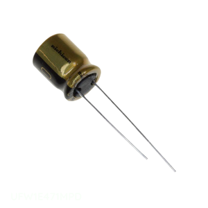ตัวแทนจำหน่ายอย่างเป็นทางการ คาปาซิเตอร์อะลูมิเนียม 470UF 20% 25V แบบขาเสียบผ่านรู (Through Hole) รุ่น UFW1E471MPD - Product Image 1