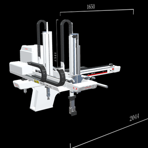 Robot servo mono-axe pour le dépose et l'empilage transversal de pièces en plastique pour machine de moulage par injection industrielle - Product Image 2