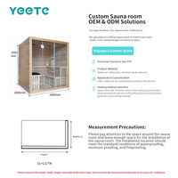 Sauna en bois massif de pruche canadienne YEETE, design ciel étoilé, écologique et sûr, stock en gros, commerce mondial