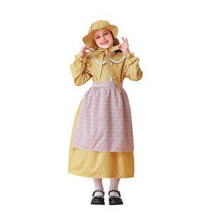 Disfraz de Pionera de las Praderas para Niñas, Estilo Colonial, Vestido de Sirvienta de Granja Europea, Atuendo Histórico para Actuaciones Infantiles - Product Image 2