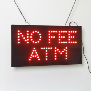 9*19 pulgadas Led <span class=keywords><strong>SIN</strong></span> TARIFA ATM Interior Led Open Sign, Store Front Hanging on Intermitente Publicidad Bank Signage - Product Image 3