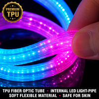 Bracelet lumineux en fibre optique LED personnalisé, TPU, lumière clignotante RGB, bracelet pour concert, festival de musique, bar, fête, cadeau promotionnel