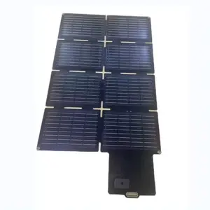 접이식 휴대용 태양 전지 패널 방수 태양 전지 패널 충전기 새로운 2 USB 접이식 도착 60W 65W 휴대 전화 접이식 ETFE