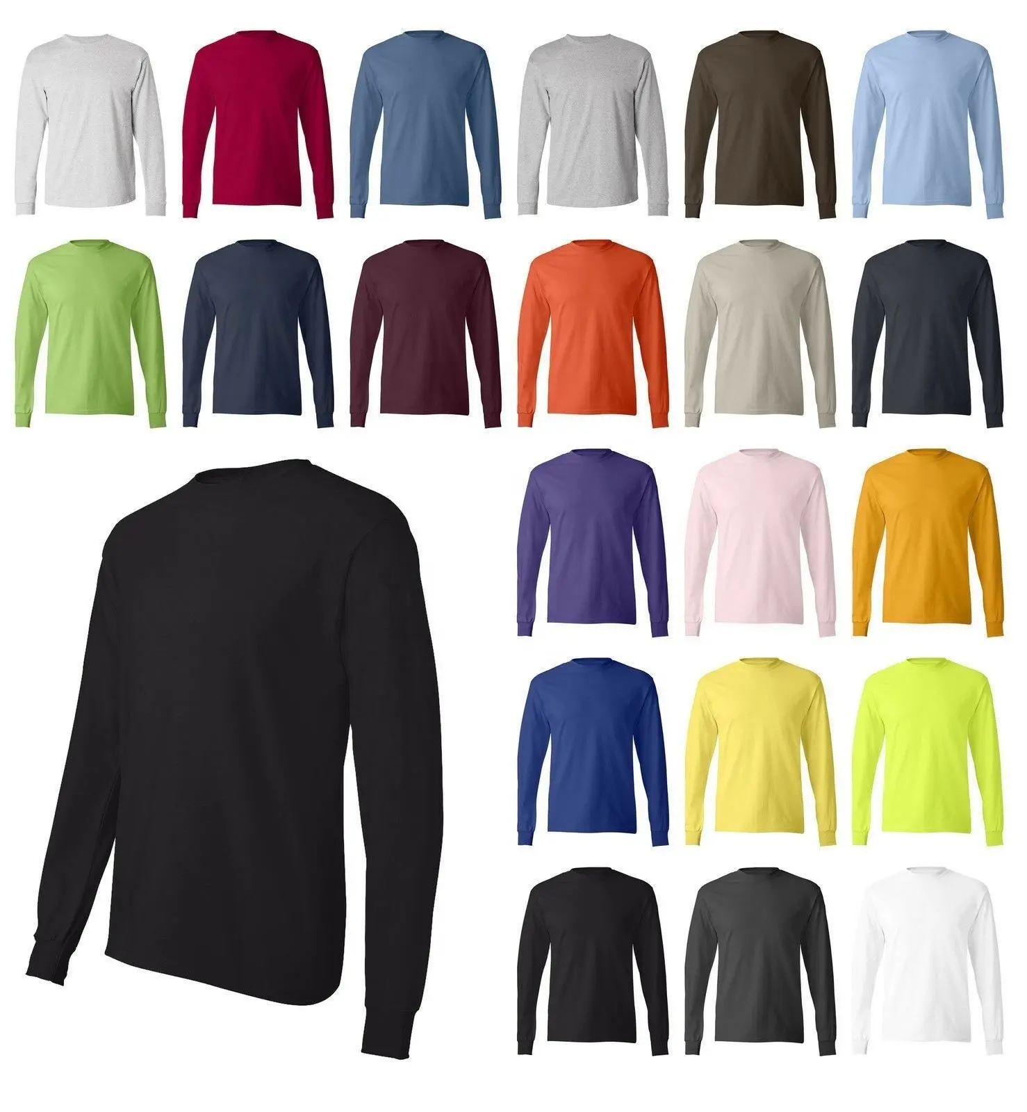 Wholesale 0.98USD Jersey Long Sleeve Custom Mens Base T Shirt Printed Many Colors Under Shirt