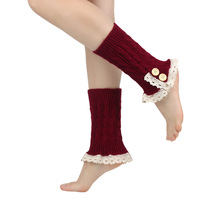 Nouveaux chauffe-jambes en laine respirante de couleur fluorescente pour l'automne et l'hiver, épaisseur moyenne, couleur bonbon, pour femmes, tricotés
