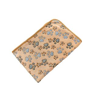 Toptan evcil hayvan battaniyesi Sherpa mercan polar kalınlaşmış pazen pençe baskı desen sevimli hayvan köpek yatağı kedi matı sıcak köpek yatağı kediler - Product Image 3