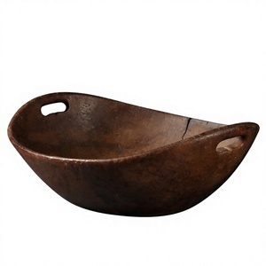 Bol de service vintage en bois poli fait main, style Wabi Sabi, écologique, unique, pour servir les aliments, idéal pour offrir, dernière arrivée - Product Image 2