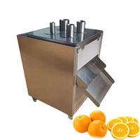 Commerciële voedselsnijmachine van roestvrij staal, fruit- en groentesnijder voor banaan, aardappel, appel, sinaasappel, citroen, komkommer, wortel