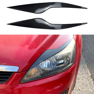 Ford Focus MK2.5 Headlight Eyebrows Carbon Fiber Texture ABS Decal 2008-2011 Exterior Trim Cover - Product Image 1