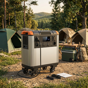 สถานีไฟฟ้าพกพา 5000W 5300Wh แบตเตอรี่ LiFePO4 อินเวอร์เตอร์คลื่นไซน์บริสุทธิ์ ช่องเสียบ Type C สำหรับตั้งแคมป์กลางแจ้งและใช้ในกรณีฉุกเฉิน - Product Image 1