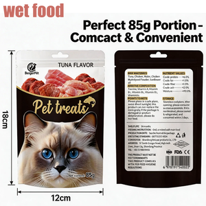 Échantillons Gratuits 2026 – Nouvelles Pochettes <span class=keywords><strong>de</strong></span> Nourriture Humide <span class=keywords><strong>Halal</strong></span> pour Chats : Poulet, Bœuf, Canard, Thon – Sachets <span class=keywords><strong>de</strong></span> Friandises pour Chats - Product Image 6