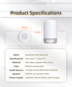 Fabricante OEM, Altavoz de Terapia <span class=keywords><strong>para</strong></span> Mejorar el Sueño, Luz Nocturna, Máquina de Ruido Blanco Recargable por USB <span class=keywords><strong>para</strong></span> Adultos y Niños - Product Image 6