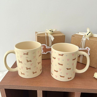 Mug en céramique chien teckel mignon, style INS, haute esthétique, tasse à eau domestique, cadeau d'affaires personnel, souvenir