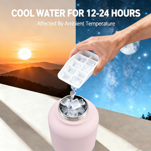 Bouteille d'eau portable 3-en-1 pour animaux de compagnie avec logo personnalisé, nouveau design, 1L (32oz), pour voyage en extérieur, avec récipient alimentaire - Product Image 3