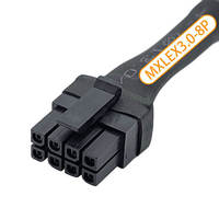 Kabel Adaptor Konektor MX3.0 8 Pin ke 2*4 Pin, Perakitan Kabel Elektronik dan Kabel Harness Bahan PA66/PVC untuk Penggunaan PCB