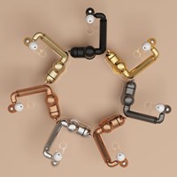 Robinet mélangeur universel multifonctionnel en laiton doré rose, rotatif à 360 degrés, pour lavabo de salle de bain, durable et anti-éclaboussures
