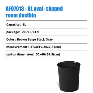 <strong>Black</strong> Guest Room Trash Can Household Flame Retardant Hotel Living Room Creative Fireproof <strong>Small</strong> Storage <strong>Bin</strong> Without Cover 8L - Product Image 3