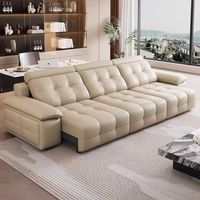 Italienische Luxus Hochwertige Komplette Hausmöbel Villa Couch Wohnzimmer Sofas Echtleder Ecksofa