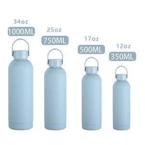 Botella de agua personalizada de acero inoxidable, libre de BPA, de doble pared al vacío, 1000ml, 750ml, 500ml, 350ml, botella de agua de acero inoxidable con aislamiento al vacío. - Product Image 2