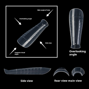 120 pièces/boîte Formes d'ongles en verre cristal pour extension, couverture complète, moule à faux ongles, outil d'extension rapide des ongles - Product Image 4