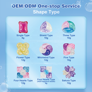 Capsules de <span class=keywords><strong>lessive</strong></span> biodégradables écologiques, film PVA soluble dans l'eau, gel désodorisant, parfum fleur de cerisier, 2 en 1 - Product Image 5