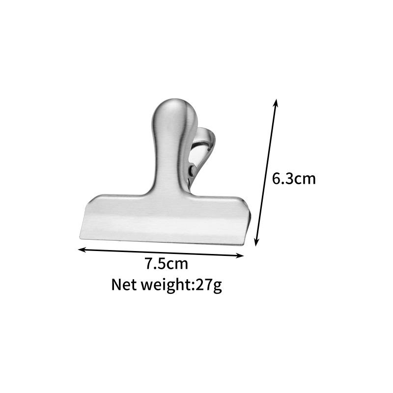คลิปปิดผนึก (ขนาดกลางสีเหล็กดั้งเดิม)