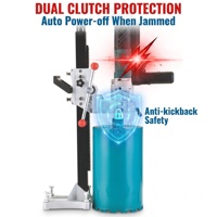 Perceuse industrielle sans balais à eau 4200W, foreuse diamantée portable pour l'ouverture de trous dans les conduites de construction