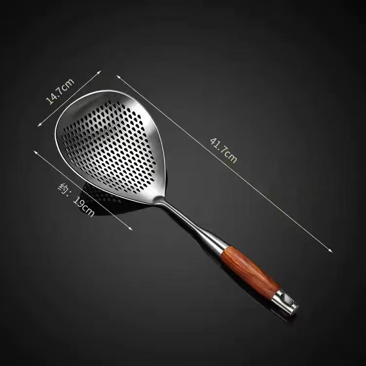 304 pear flower wood colander [large]]