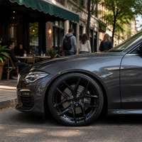 Jantes en alliage forgé personnalisées 1 pièce, noir brillant, concaves profondes, à 5 branches en Y, 19, 20, 21, 22 pouces, 5x112, 5x120 pour BMW M3 M4