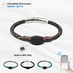 <span class=keywords><strong>Bracelet</strong></span> en <span class=keywords><strong>cuir</strong></span> véritable avec coque de noix de coco NFC, boucle en acier inoxydable réglable, 13,56 MHz, <span class=keywords><strong>bracelet</strong></span> de carte de visite, <span class=keywords><strong>bracelet</strong></span>, cadeau - Product Image 1