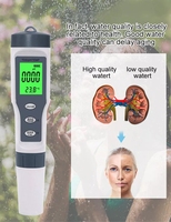 Nouveau Mètre d'humidité numérique 3-en-1 TDS/PH/Température en promotion, 19999ppm TDS 0-60 0.00-14.00pH, Analyseur pour plantes, hydroponie et jardin