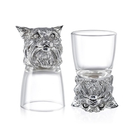 RORO décor à la maison luxe animal léopard chat verre ensemble bière vin conteneur tir minuscule verre festival décorations pour cadeau d'affaires