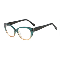 Montures optiques de luxe faites à la main en acétate, style œil de chat, lunettes anti-lumière bleue pour femmes, bloqueurs de rayons bleus, OK