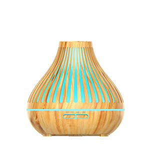 Wood Grain Aroma Diffuser 500Ml Ultrasonic <b>Humidifier</b> With Light Timer For Home Office Gift - Product Image 1